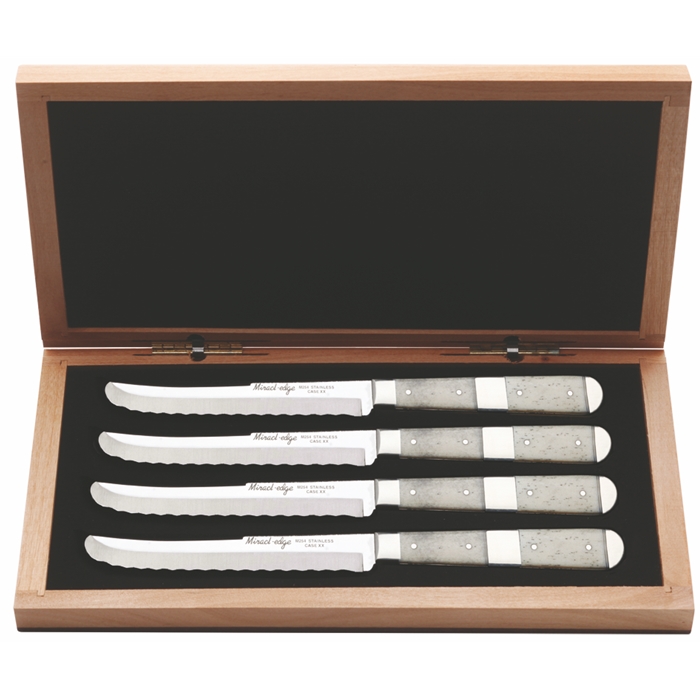 Smooth Natural Bone Steak KnivesSet of Four 2266