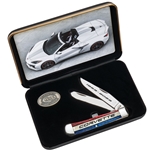 Corvette 70th Anniversary Natural Bone Trapper with Jewel Box 33715 - Engravable