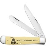 Case Yellow Handle Trapper DONT TREAD ON ME 6089 - Engravable