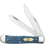 Case Blue Sycamore Wood Trapper 63730 - Engravable