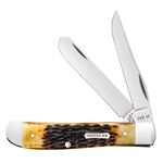 Burnt Amber Bone Mini Trapper CS 51391 - Engravable