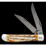 Burnt Natural Bone Deep Canyon Mini Trapper Damascus 27233