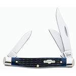 Navy Blue Bone Medium Stockman 2806 - Engravable