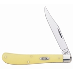 Yellow Handle Barehead Slimline Trapper 031 - Engravable