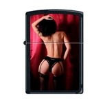Zippo View From Behind-Red Curtain 39608