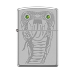 Zippo Snake with Green Swarovski Crystal 48215