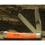 Orange Handle Trapper 80500 Engravable