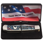 Veterans Blue Bone Trapper Gift Set 16300 - Engravable