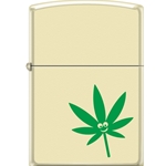 Zippo Pot Leaf-Smily Face Pipe Lighter 07339