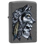 Zippo Wolf Headdress On Skull, 29863