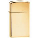 Zippo Plain High Polish Brass-Slim 1654B