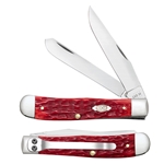 Dark Red Bone Trapper with Clip CS 31957 - Engravable