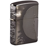 Zippo 360 Multicut Wolf Howling Heavy Walled Armor Black Ice  49353 