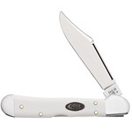 Smooth White Synthetic Handle Mini CopperLock 63963 - Engravable