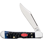 Navy Blue Bone With Red Raised Shield Mini CopperLock 6891 - Engravable