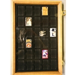 Oak Zippo Display Case 504 REDZIP