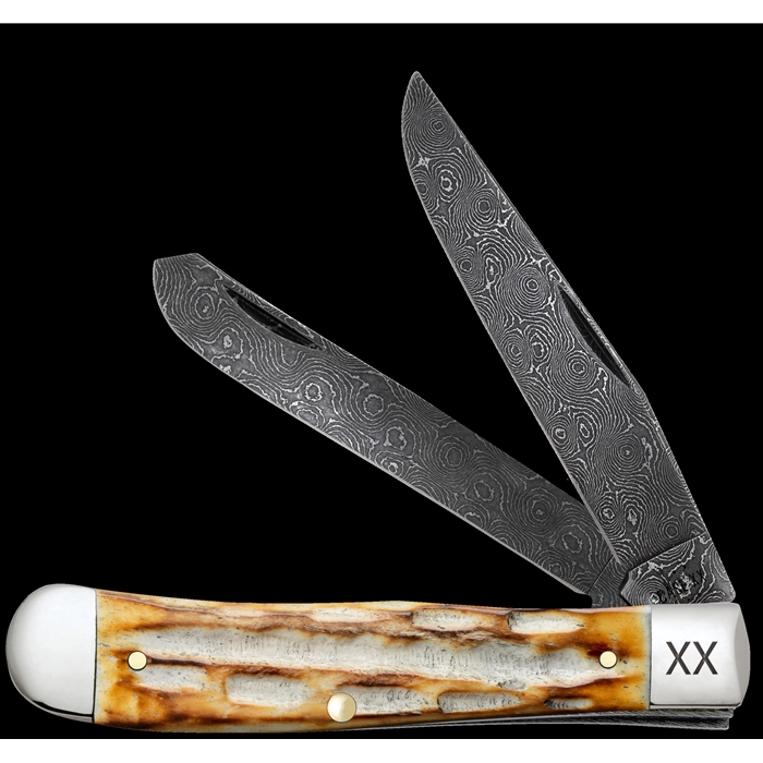 Burnt Natural Bone Deep Canyon Trapper Damascus 27230